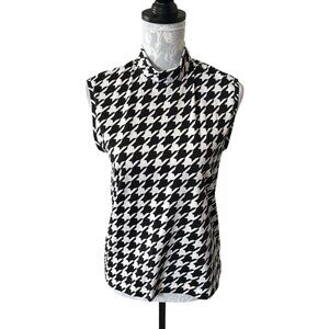 KINONA Mockneck Womens Golf Top Athletic Black White Small